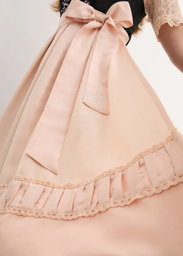 Dirndl-forkle i villsilke-look, bonprix