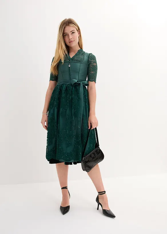 Dirndl med brodert forkle (2-delt sett), bonprix