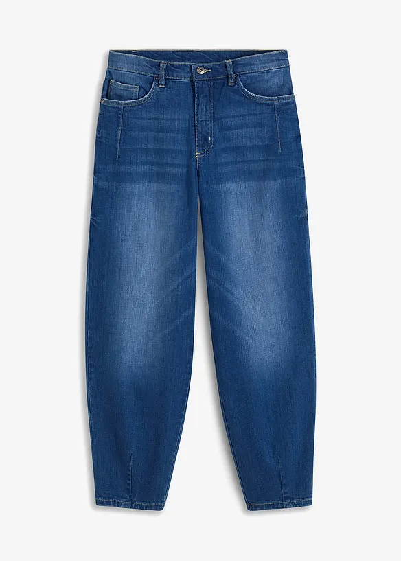 Barrel-Jeans, High Waist, økologisk bomull, bonprix