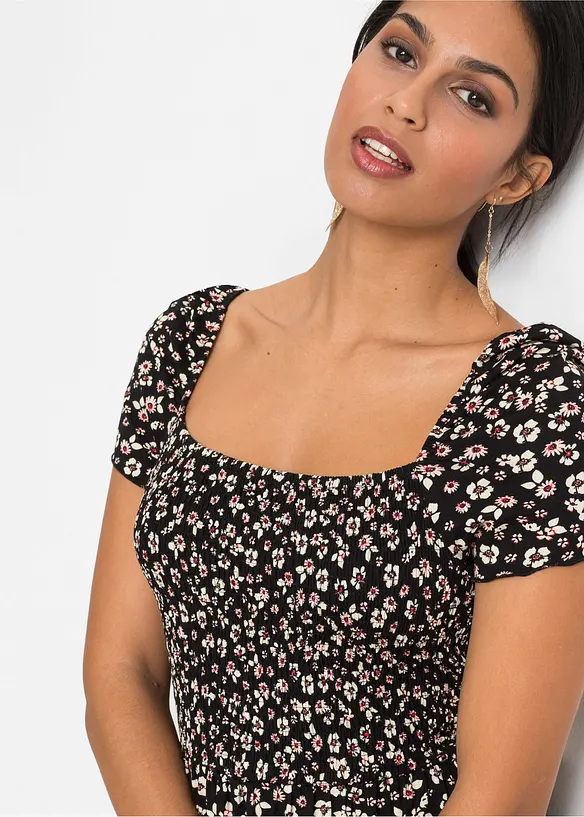 Maxikjole i viskosemiks, bonprix