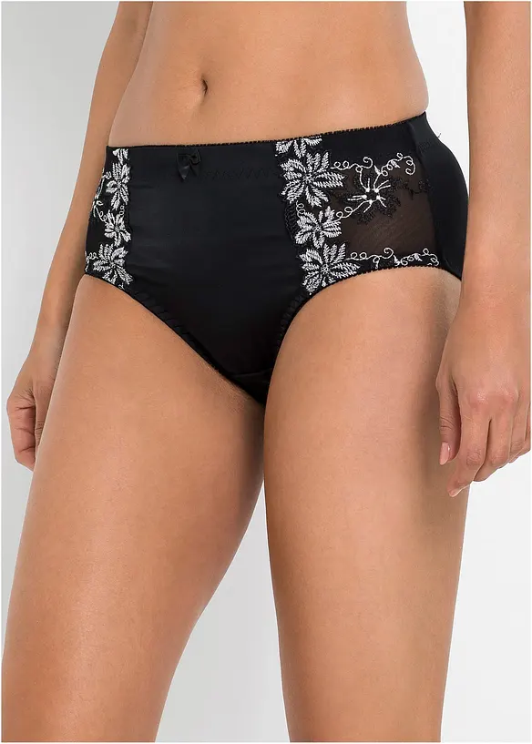 Formende truse med broderi (2-pack), bonprix