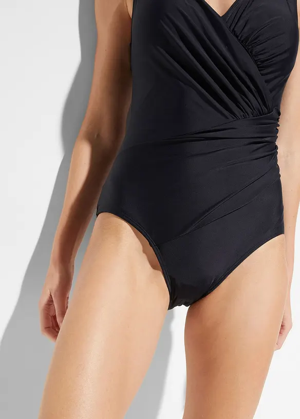 Shape-badedrakt i omslagslook, middels formende, bonprix