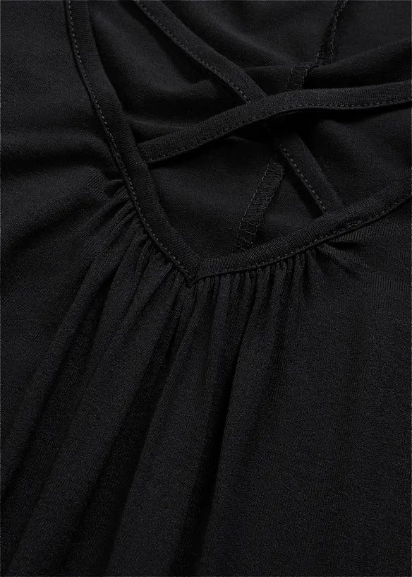 Langermet topp med detaljer, av bærekraftig viskose, bonprix