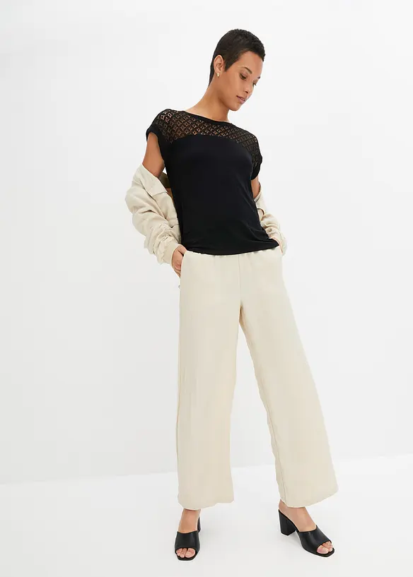 Topp med blonder, bonprix