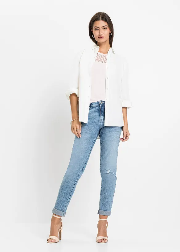 Topp med blonder, bonprix