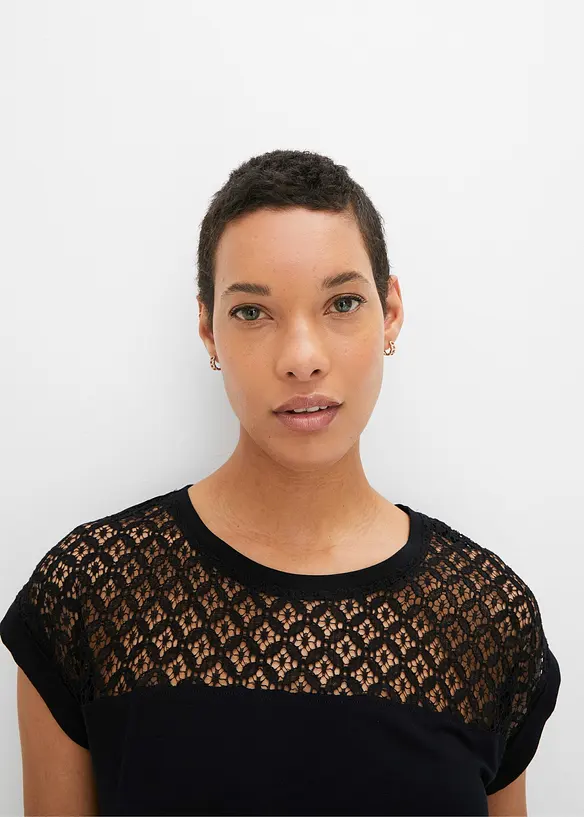 Topp med blonder, bonprix