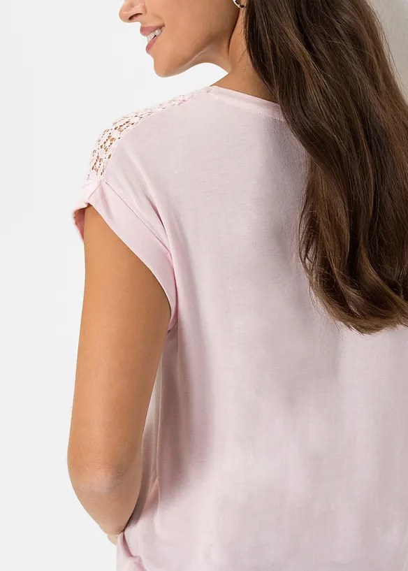 Topp med blonder, bonprix