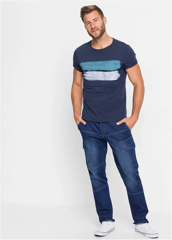 Regular Fit-cargojeans med stretch, Straight, bonprix