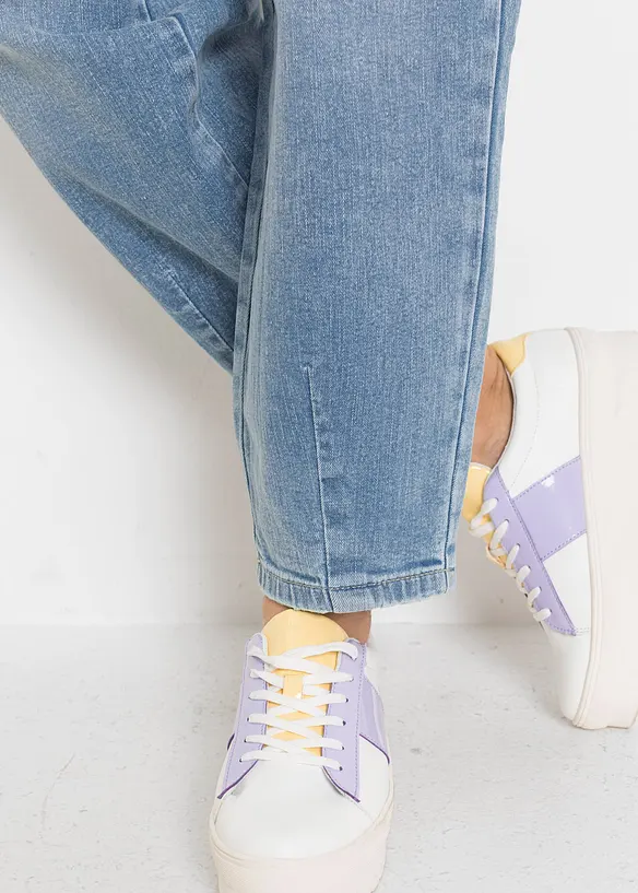 Barrel-Jeans, High Waist, økologisk bomull, bonprix