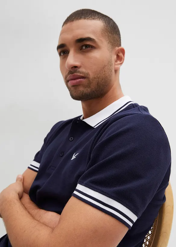 Piké-poloskjorte i økologisk bomull, bonprix