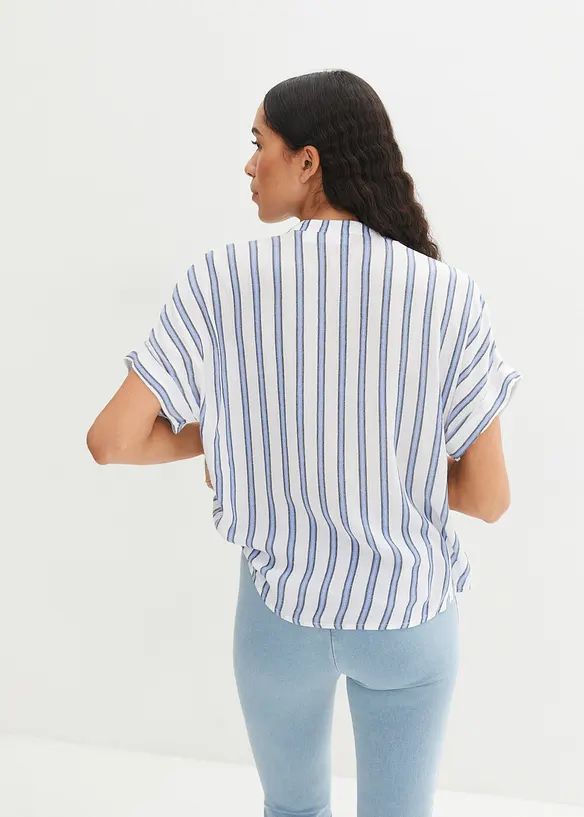 Crinkle bluse i lett viskose, bonprix