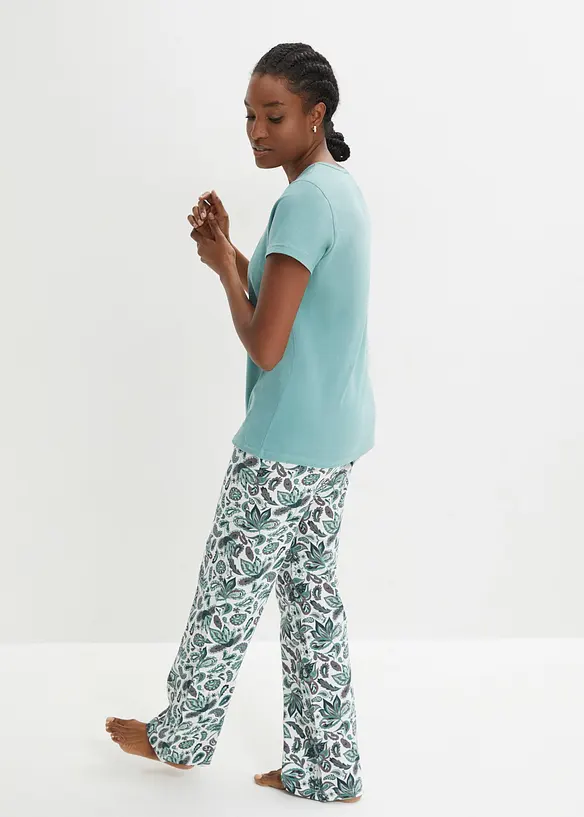 Pyjamas i 100% bomull (3 delt sett), bonprix