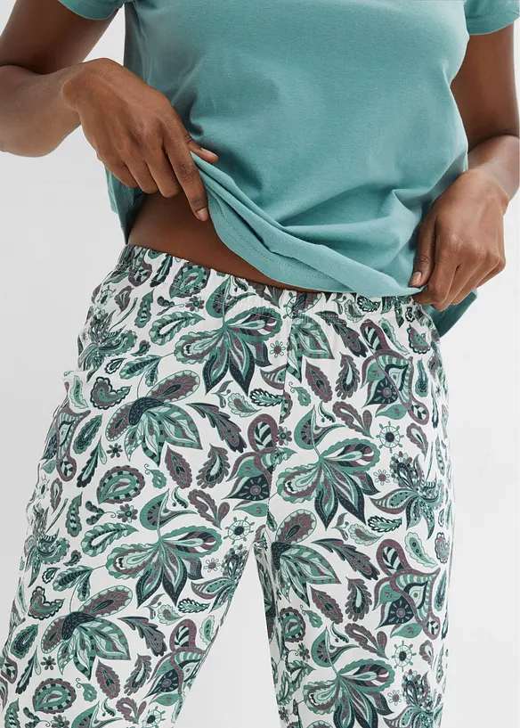 Pyjamas i 100% bomull (3 delt sett), bonprix