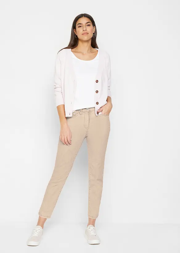 Kort twillbukse med used-look, bonprix