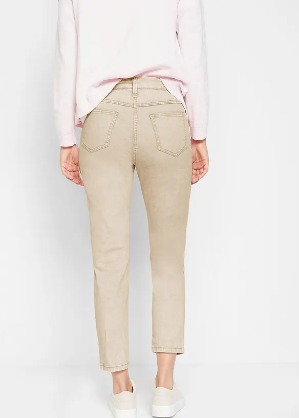 Kort twillbukse med used-look, bonprix