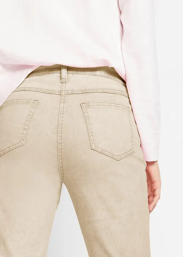 Kort twillbukse med used-look, bonprix