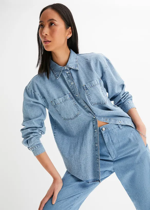 Jeansskjorte, Oversized, bonprix