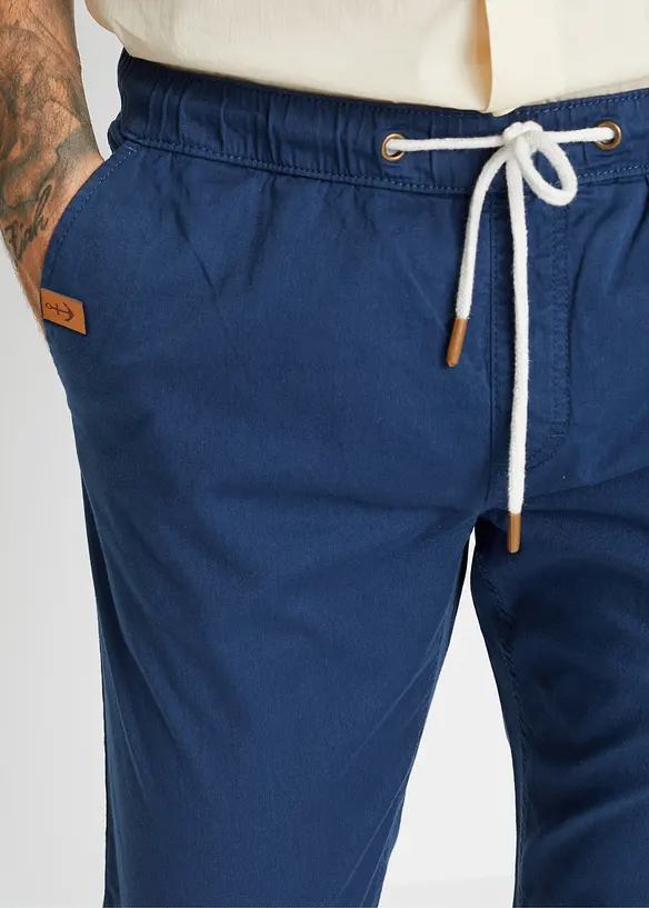 Slim Fit slip on-bukse med stretch, Straight, bonprix