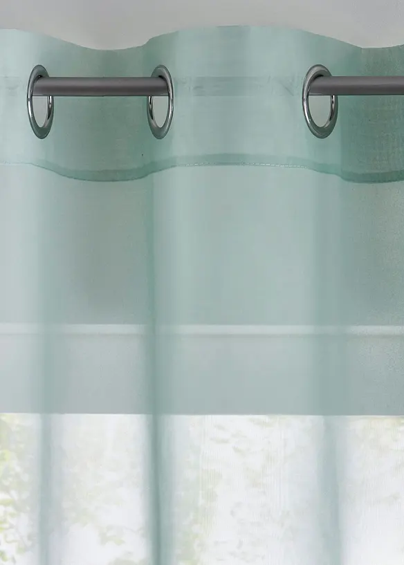 Gardiner i lett voile, f&aring;s ogs&aring; i ekstra lang (2-pack), bonprix