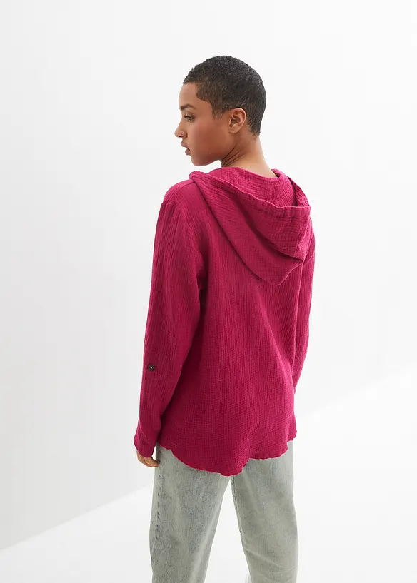Musselinbluse i ren bomull, bonprix