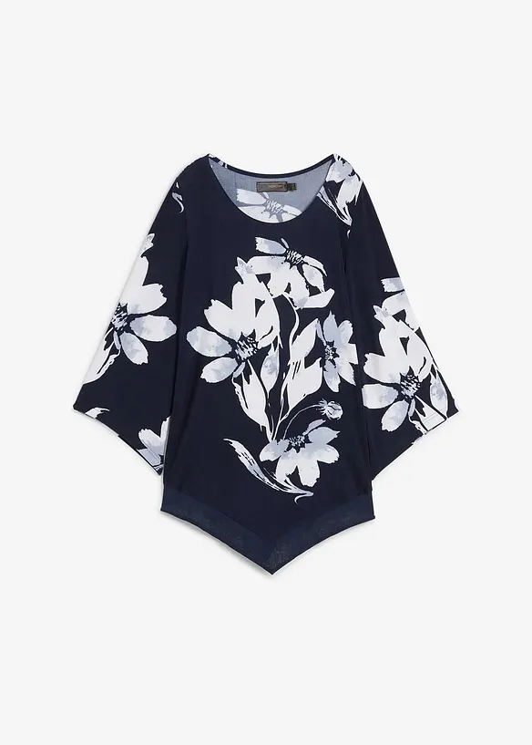 Trikot-tunika med blomsterm&oslash;nster, bonprix