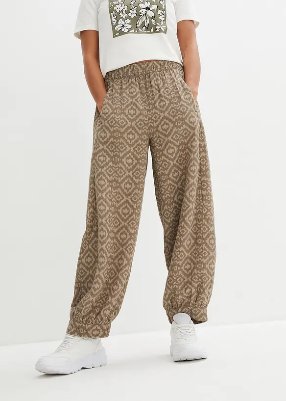 Haremsbukse i 100% bomull, bonprix