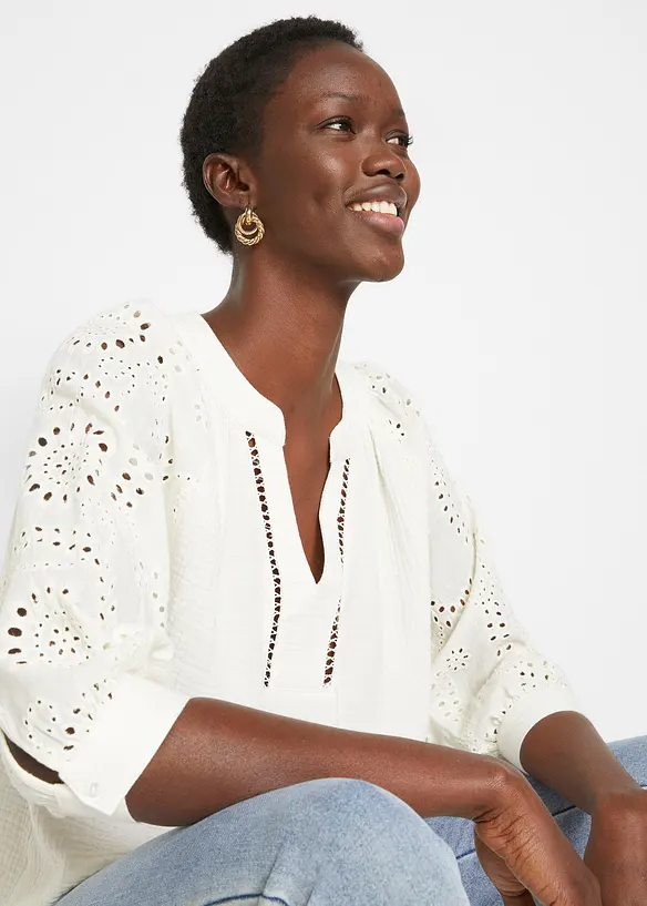 Tunika i luftig musselin, bonprix