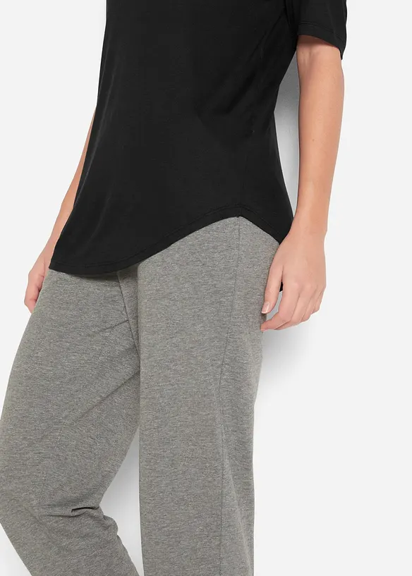 Lang topp i myk viskose (2-pack), bonprix