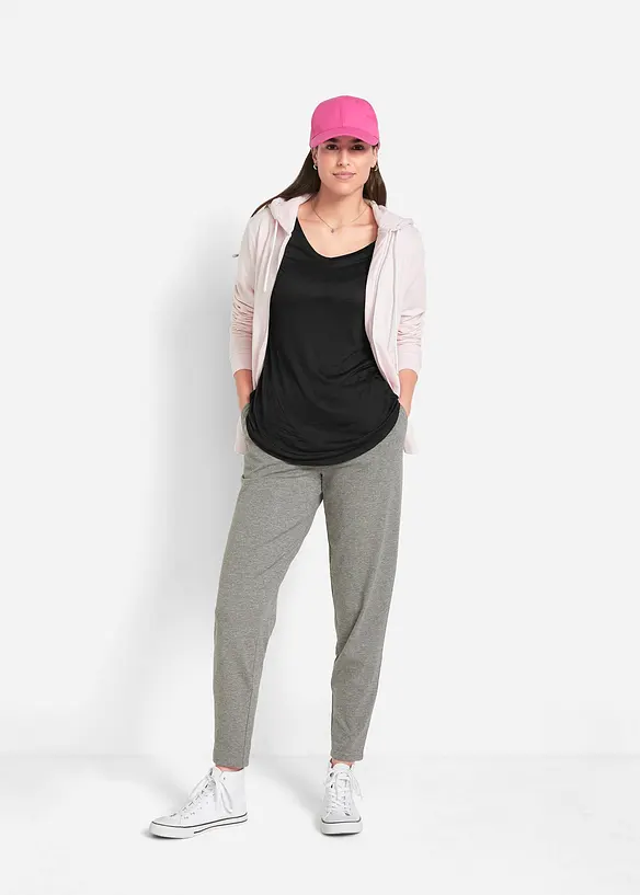 Lang topp i myk viskose (2-pack), bonprix