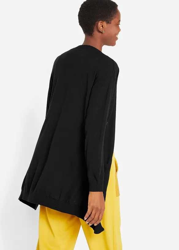 Finstrikket cardigan i bomull, bonprix