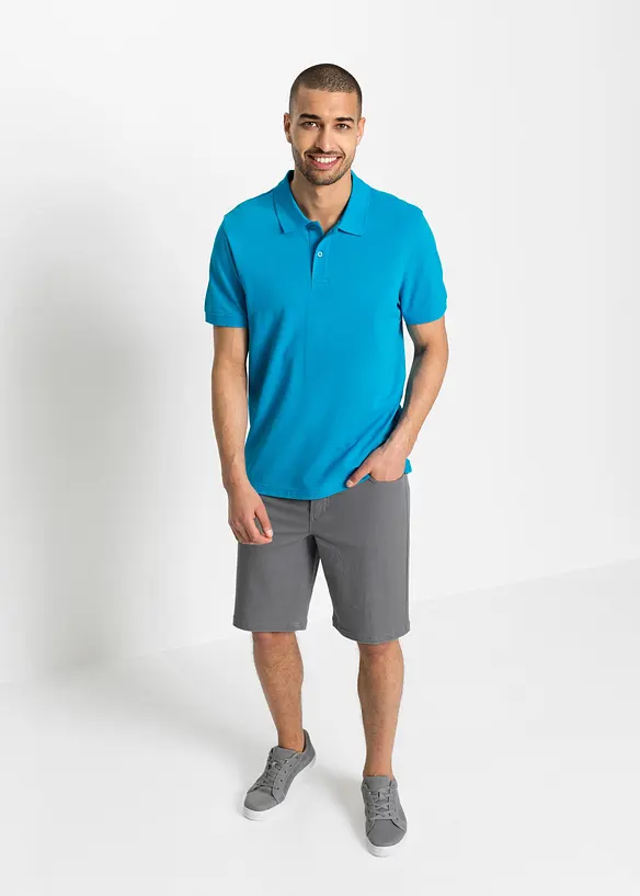 Pik&eacute;-poloskjorte i 100% &oslash;kologisk bomull, bonprix