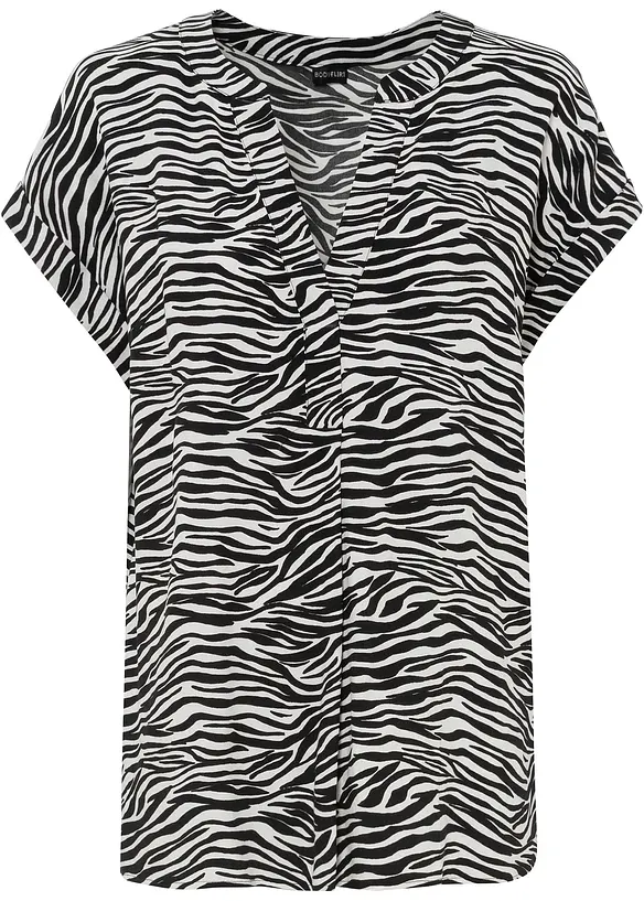 Blusetunika i 100% viskose, bonprix