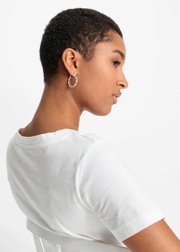 T-skjorte med print, av &oslash;kologisk bomull, bonprix