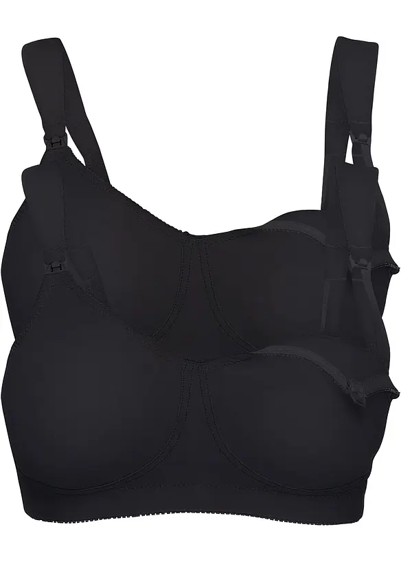 Amme-BH uten spiler med økologisk bomull (2-pack), bonprix