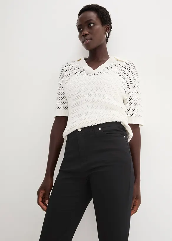 Bukse i bomull med stretch, bonprix