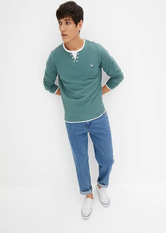 Langermet shirt (2-pack), bonprix