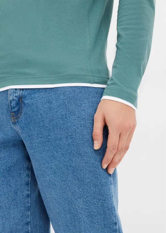 Langermet shirt (2-pack), bonprix