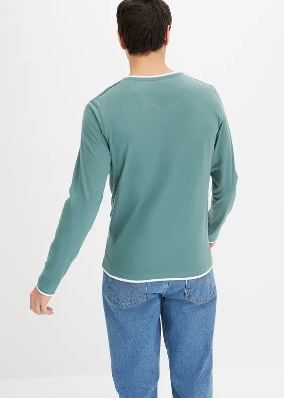 Langermet shirt (2-pack), bonprix