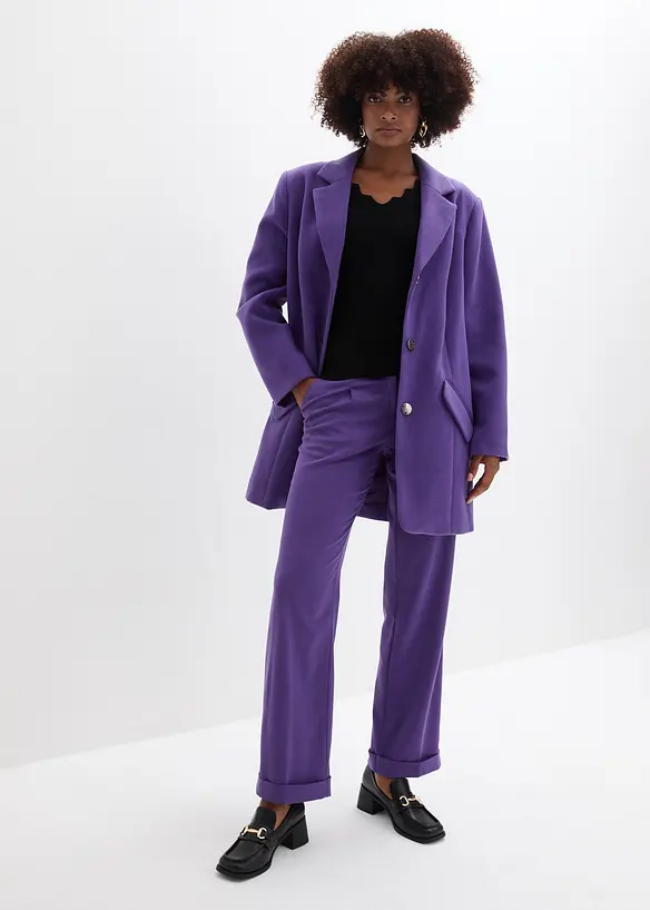 Finstrikket genser i myk viskosemiks, bonprix