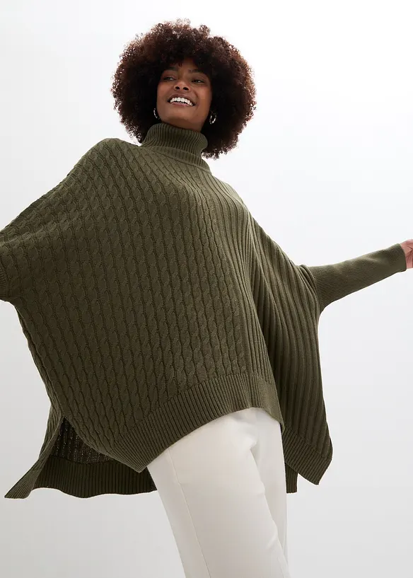 Oversized poncho-genser, bonprix