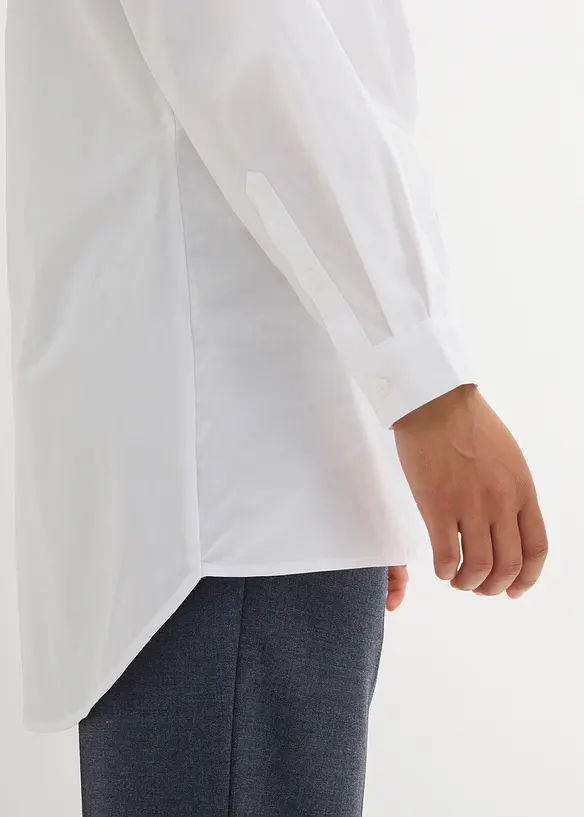 Lang bluse av poplin med forlenget bakstykke, bonprix