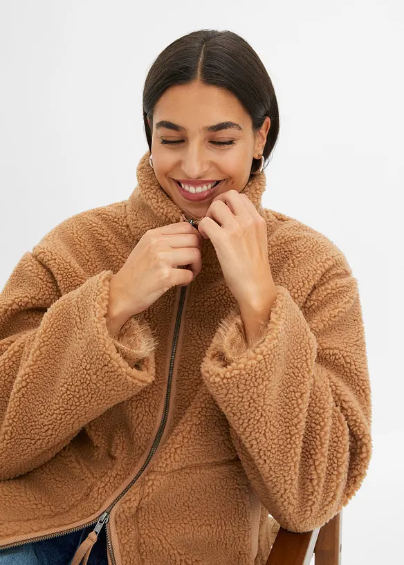 Fôret teddyfleece-jakke, bonprix