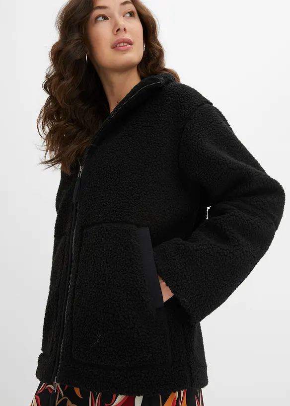 Fôret teddyfleece-jakke, bonprix