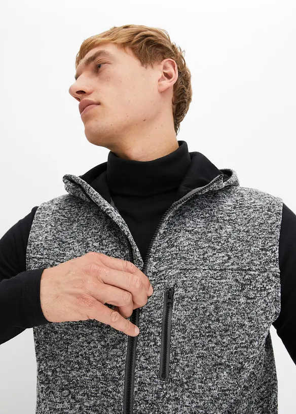 Strikket fleecevest, bonprix