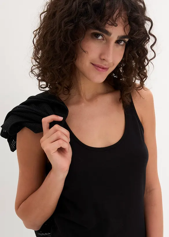 Treningstopp med mesh-shirt (2-delt sett), bonprix