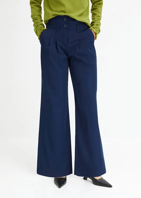 Utsvingt bukse, High Waist, bonprix