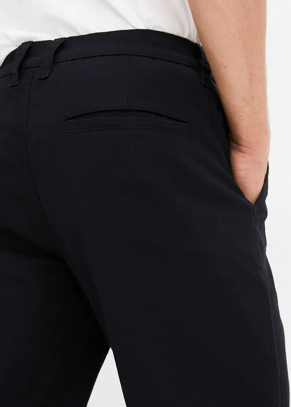 Relaxed Fit stretch-chinos med økologisk bomull, Straight, bonprix