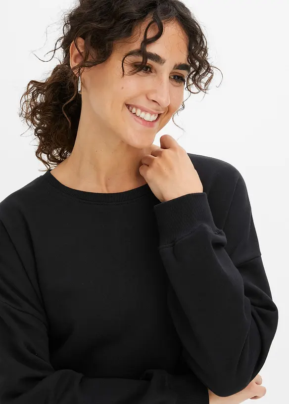 Oversized sweatshirt i 100% bomull, bonprix
