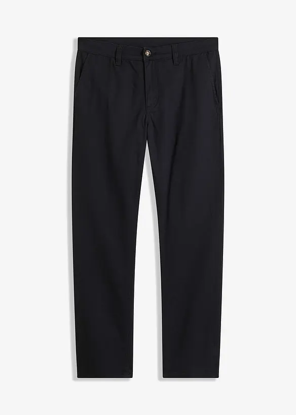 Relaxed Fit stretch-chinos med økologisk bomull, Straight, bonprix