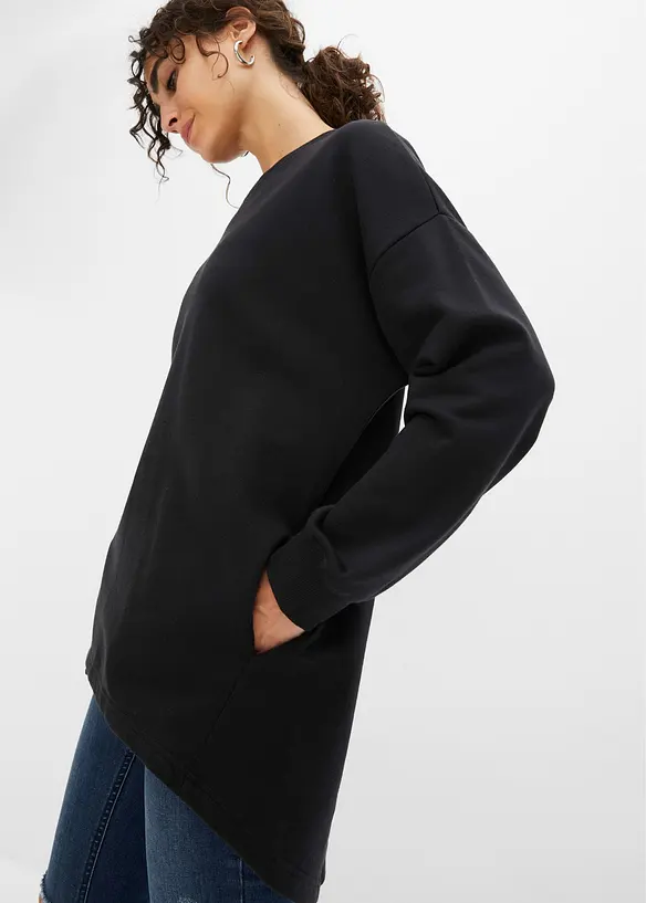 Oversized sweatshirt i 100% bomull, bonprix